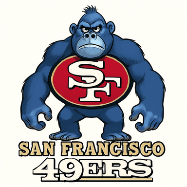 San Francisco 49ers logo remixed with Lumpy