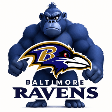 Baltimore Ravens logo remixed with Lumpy