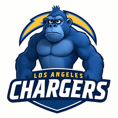 Los Angeles Chargers logo remixed with Lumpy