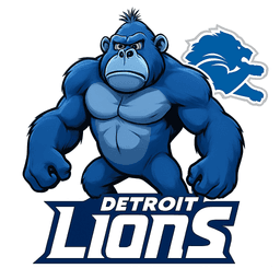Detroit Lions logo remixed with Lumpy