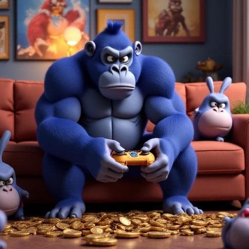 Lumpy playing video games