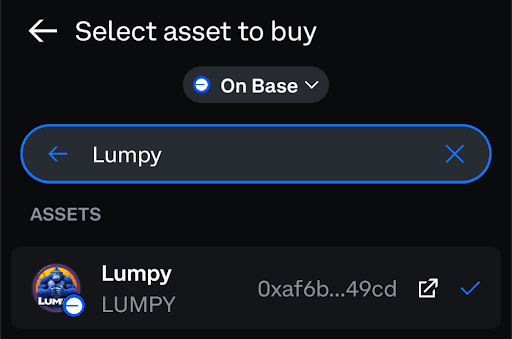 Screenshot of The Base App purchase flow
